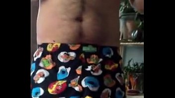 Sexy dad showing off his huge boner