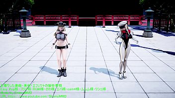 Kancolle MMD bismarck glaf Eleven rave girl