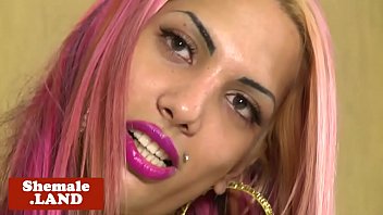 Seductive tgirl solo milking cock on camera