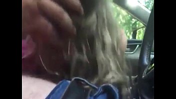 Wild chick sucking a cock in the car like crazy